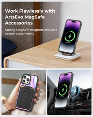 ArtsEvo VitaGuard Series Case, Compatible with MagSafe, Advanced Printing Technology, 360° All-Round Protection with Unmatched Shockproof Defense - Cloud