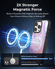 ArtsEvo VitaGuard Series Case, Compatible with MagSafe, Advanced Printing Technology, 360° All-Round Protection with Unmatched Shockproof Defense - Cloud