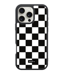 ArtsEvo VitaGuard Series Case, Advanced Printing Technology, 360° All-Round Protection with Unmatched Shockproof Defense, 500+ Designer - Blackwhite Checkboard
