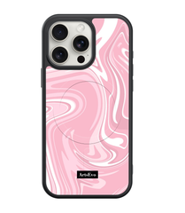 ArtsEvo VitaGuard Series Case, Compatible with MagSafe, Advanced Printing Technology, 360° All-Round Protection with Unmatched Shockproof Defense - Babypink Marble