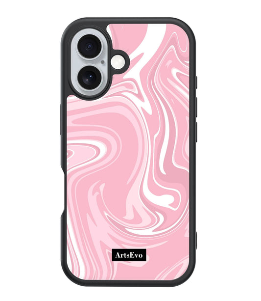 ArtsEvo VitaGuard Series Case, Advanced Printing Technology, 360° All-Round Protection with Unmatched Shockproof Defense, 500+ Designer - Babypink Marble