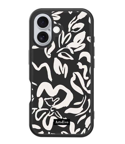 ArtsEvo VitaGuard Series Case, Advanced Printing Technology, 360° All-Round Protection with Unmatched Shockproof Defense, 500+ Designer - Dark Floral