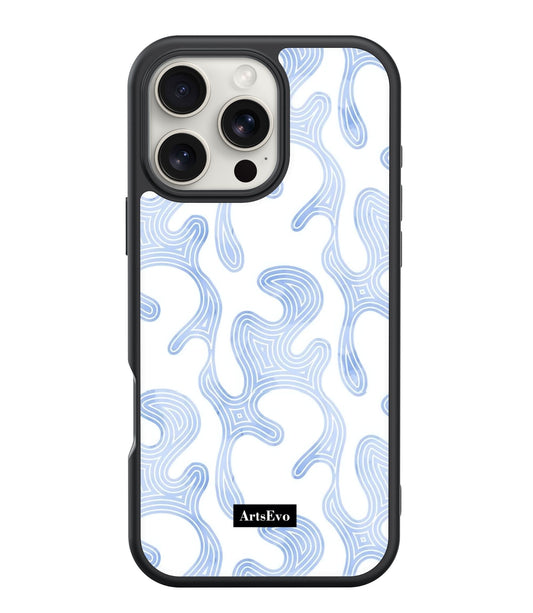 ArtsEvo VitaGuard Series Case, Advanced Printing Technology, 360° All-Round Protection with Unmatched Shockproof Defense, Abstract Blue