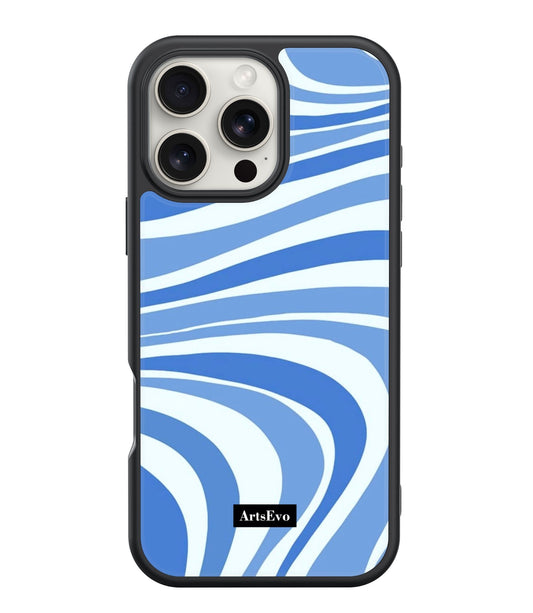 ArtsEvo VitaGuard Series Case, Advanced Printing Technology, 360° All-Round Protection with Unmatched Shockproof Defense, 500+ Designer - Blue Stripe