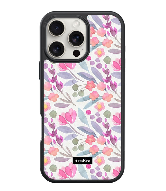 ArtsEvo VitaGuard Series Case, Advanced Printing Technology, 360° All-Round Protection with Unmatched Shockproof Defense, 500+ Designer - Cute Floral