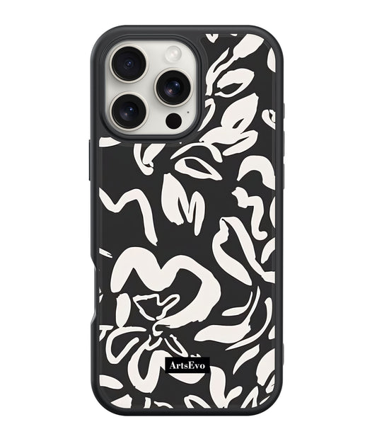 ArtsEvo VitaGuard Series Case, Advanced Printing Technology, 360° All-Round Protection with Unmatched Shockproof Defense, 500+ Designer - Dark Floral