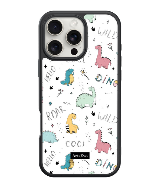 ArtsEvo VitaGuard Series Case, Advanced Printing Technology, 360° All-Round Protection with Unmatched Shockproof Defense, 500+ Designer - Dinosaur